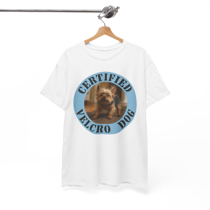 Certified Velcro Dog T-Shirt — Funny Puppy Badge Tee