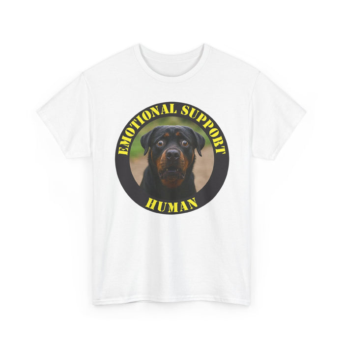 Emotional Support Human T-Shirt — Rottweiler Pet Therapy Tee