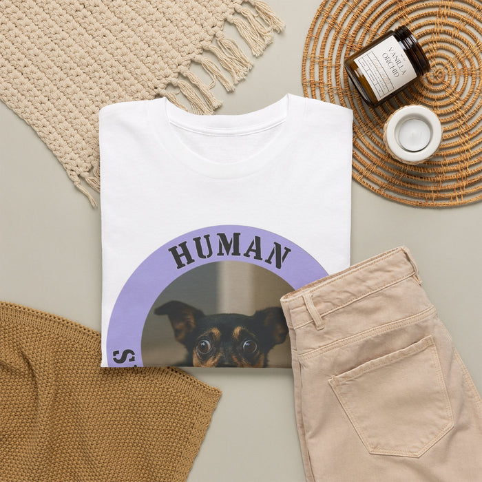 Human Security Blanket T-Shirt — Cute Dog Photo Tee