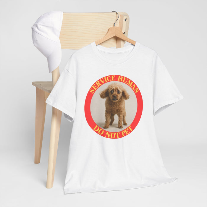 Service Human “Do Not Pet” Tee — Cute Puppy Graphic T‑Shirt