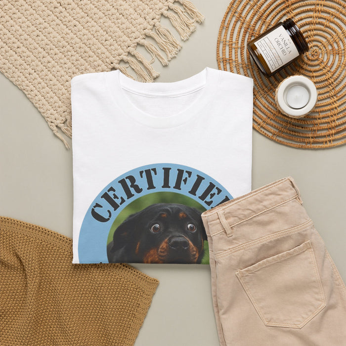 Certified Velcro Dog T‑Shirt — Funny Rottweiler Pet Tee