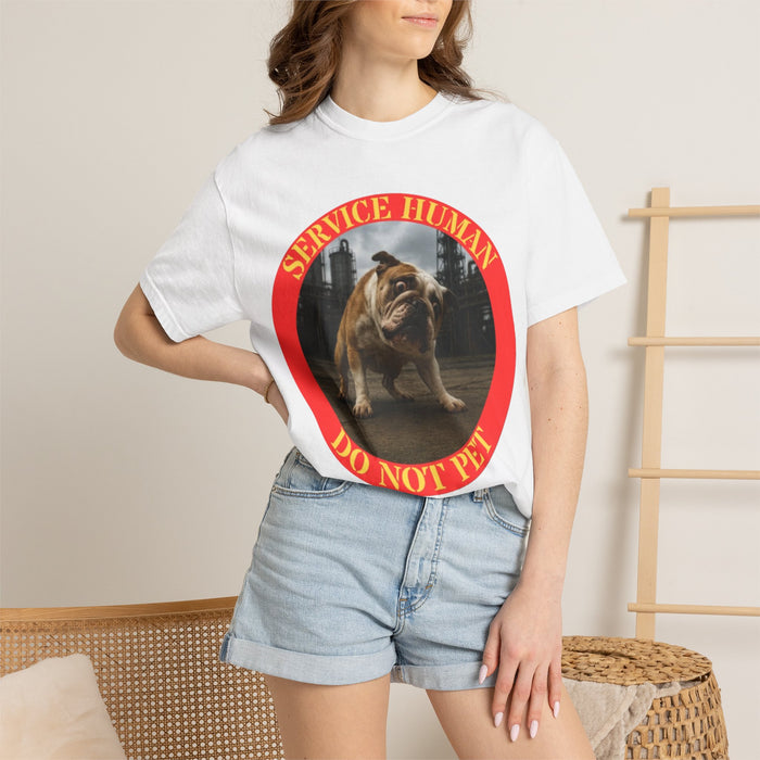 Service Human “Do Not Pet” T-Shirt — Bulldog Graphic Tee