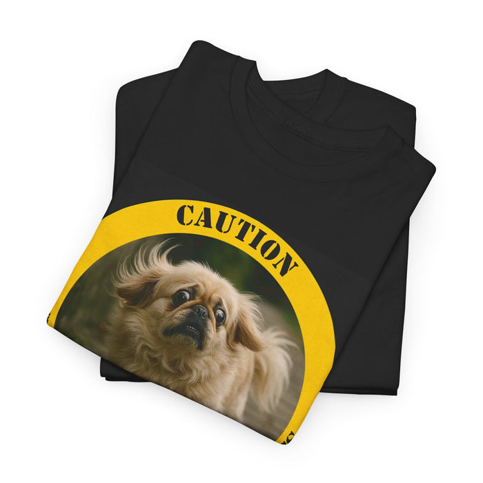 Caution: Cuddle Therapy in Progress T-Shirt — Cute Pekingese Dog Tee
