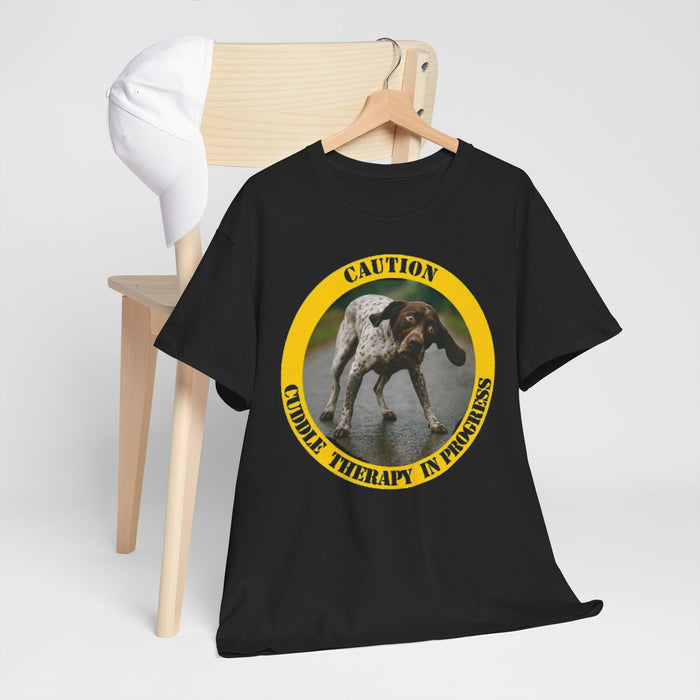 Dog Therapy Tee - "Caution: Canine Therapy in Progress" Graphic T-Shirt