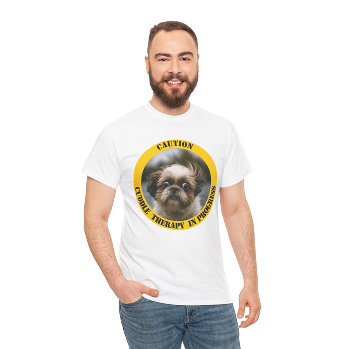 T-Shirt — "Caution: Crumbie Therapy in Progress" Cute Dog Novelty Tee