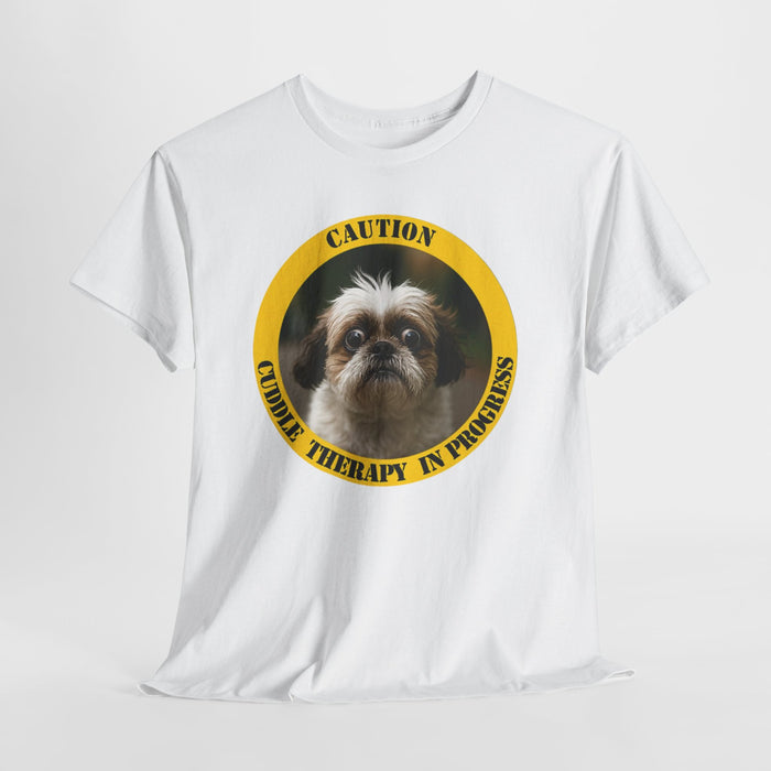 Caution: Cuddle Therapy In Progress — Dog Graphic T-Shirt