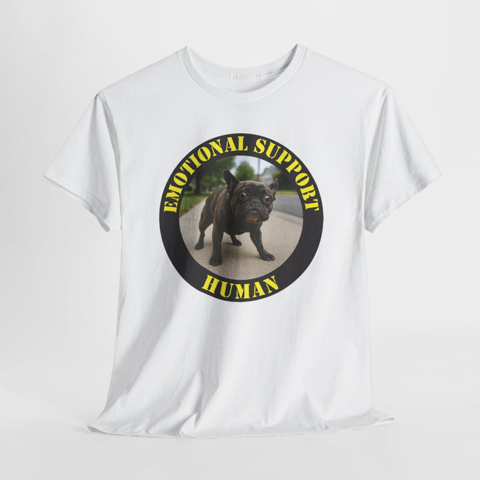 Emotional Support Human T-Shirt — Funny French Bulldog Pet Tee