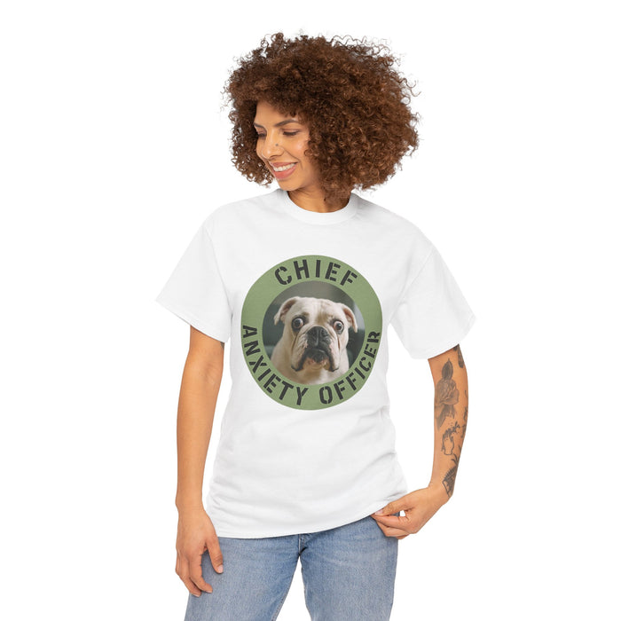 Chief Anxiety Officer T-Shirt – Funny Bulldog Pet Lover Tee