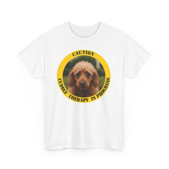 T‑Shirt — "Caution: Cuddle Therapy in Progress" Dog Rescue Tee