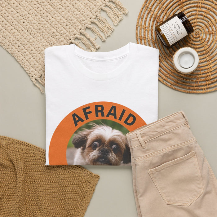 Afraid But Trying Tee — Cute Shih Tzu Encouragement T-Shirt
