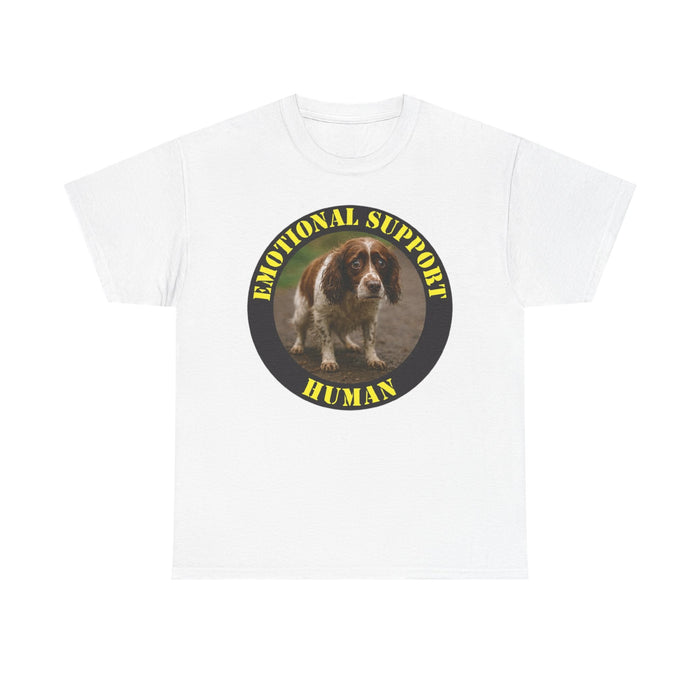 Emotional Support Human T-Shirt — Cute Basset Hound Rescue Tee