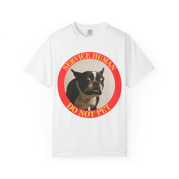 Service Human Do Not Pet T-Shirt — Funny Boston Terrier Graphic Tee