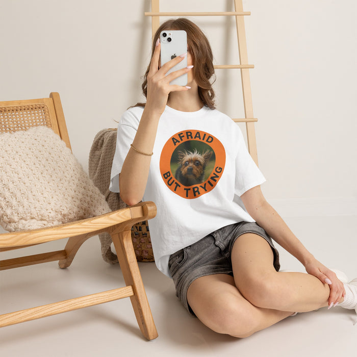 Afraid But Trying Dog Tee