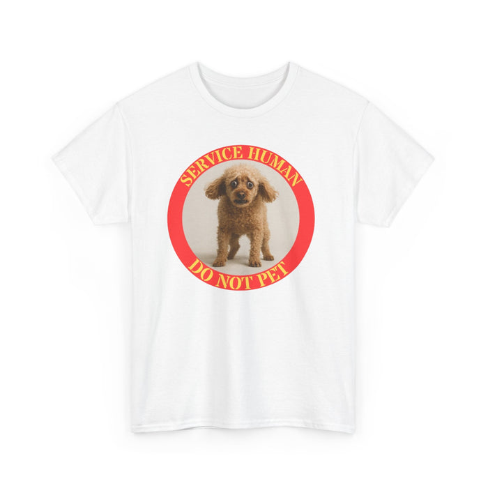 Service Human “Do Not Pet” Tee — Cute Puppy Graphic T‑Shirt