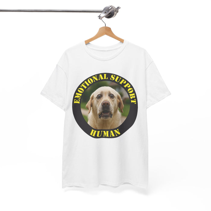 Emotional Support Human T‑Shirt – Funny Dog Face Tee for Dog Lovers