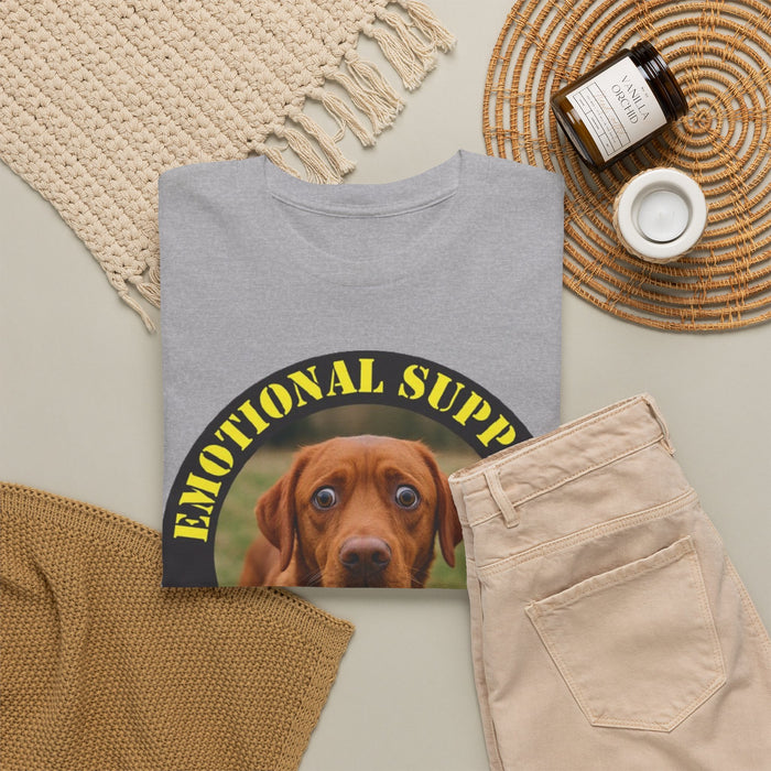 Emotional Support Human Tee – Funny Dog Photo Graphic T-Shirt