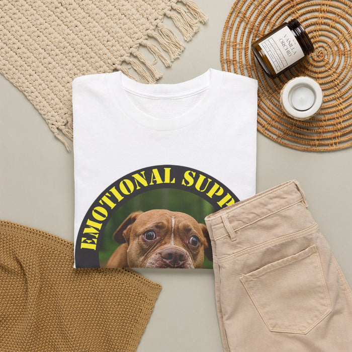 Emotional Support Human T‑Shirt — Funny Dog Face Tee for Pet Lovers