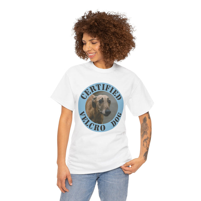 Certified Velcro Dog T-Shirt – Funny Greyhound Pet Lover Tee