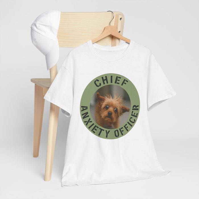 Chief Anxiety Officer Dog T‑Shirt – Funny Pet Lover Tee