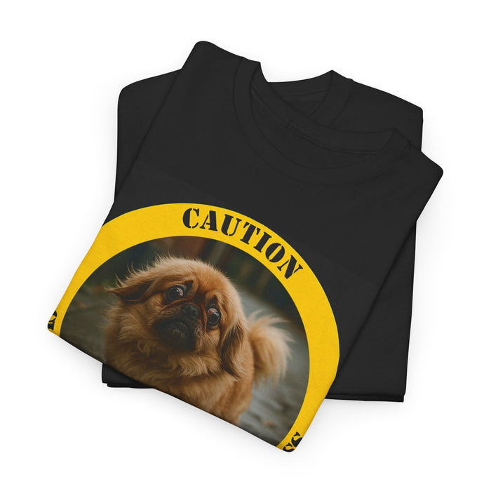 Caution: Cuddle Therapy In Progress T-Shirt — Cute Pekingese Dog Tee