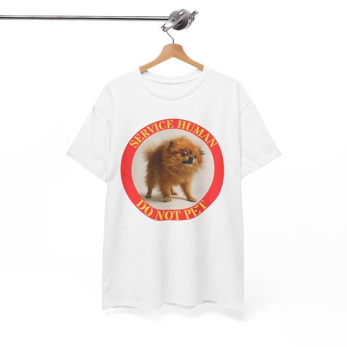 T-Shirt — "Service Human Do Not Pet" Pomeranian Graphic Tee