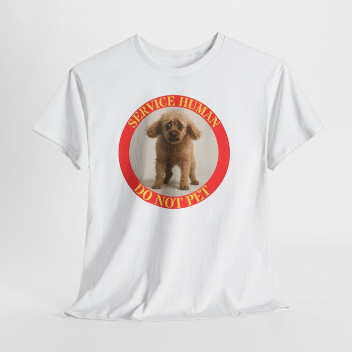 Service Human “Do Not Pet” Tee — Cute Puppy Graphic T‑Shirt