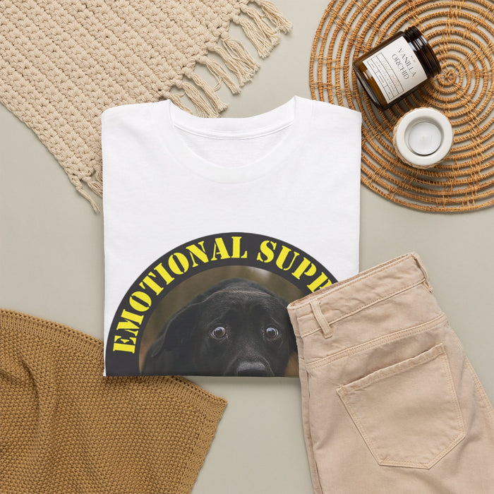 Emotional Support Human T-Shirt — Cute Black Lab Dog Graphic Tee