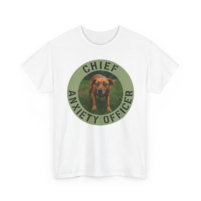 Chief Anxiety Officer T-Shirt — Funny Dog Graphic Tee for Pet Lovers