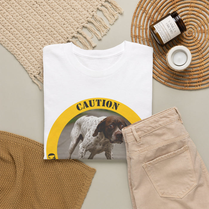 Dog Therapy T-Shirt — "Caution: Canine Therapy in Progress" Graphic Tee