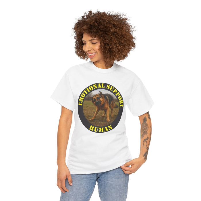 Emotional Support Human T-Shirt - Rottweiler Dog Badge Tee