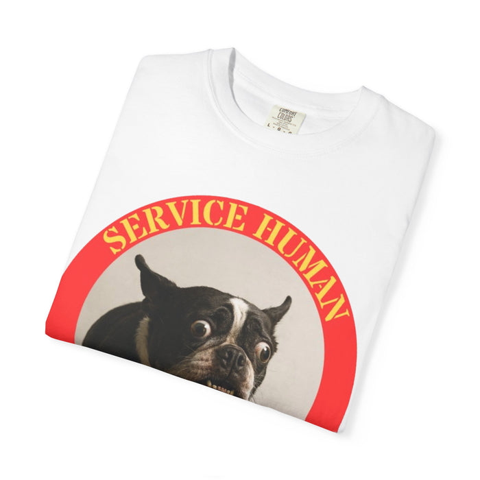 Service Human Do Not Pet T-Shirt — Funny Boston Terrier Graphic Tee
