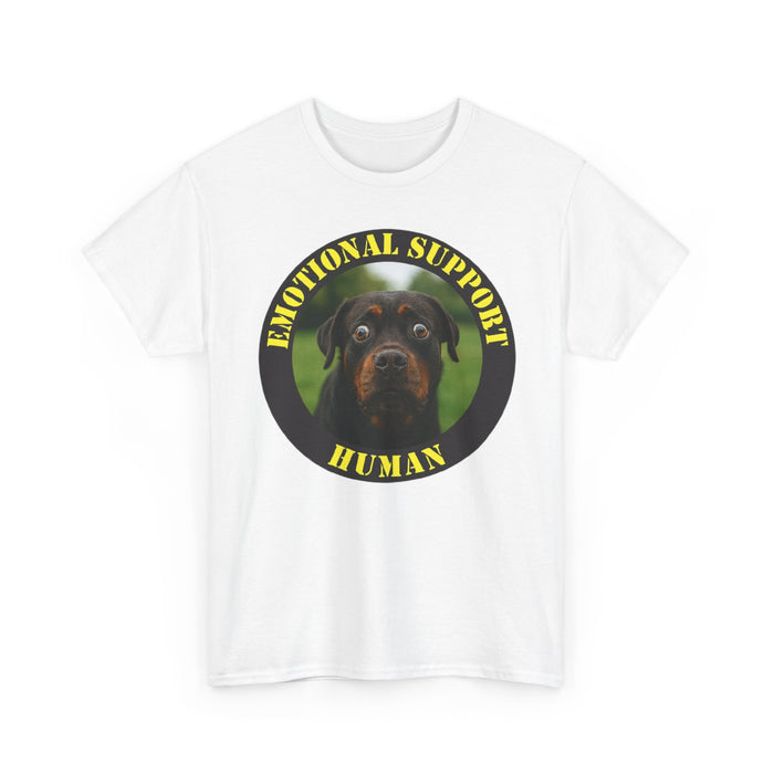 Emotional Support Human T-Shirt — Cute Rottweiler Pet Lover Tee