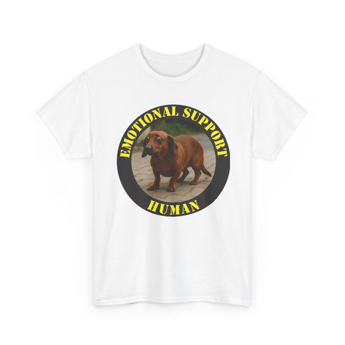 Emotional Support Human T-Shirt – Funny Dachshund Comfort Tee