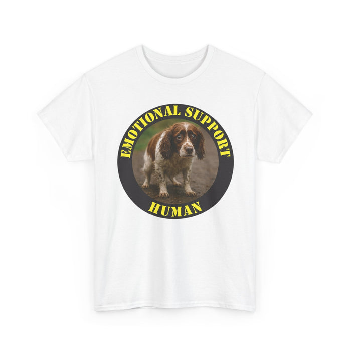 Emotional Support Human T-Shirt — Cute Basset Hound Rescue Tee