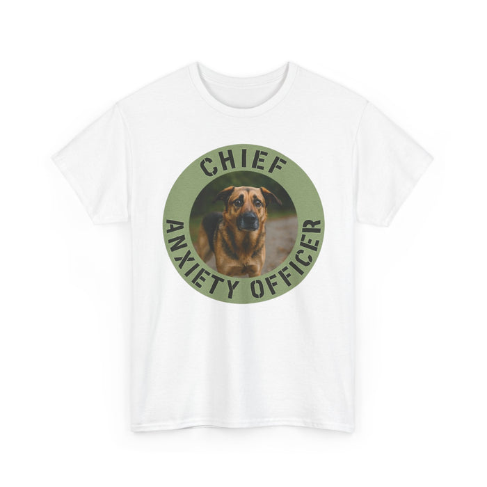 Chief Anxiety Officer Tee — Funny Dog Graphic T‑Shirt