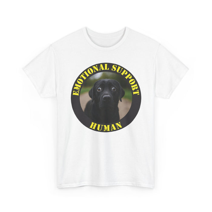T-Shirt — “Emotional Support Human” Black Lab Graphic Tee