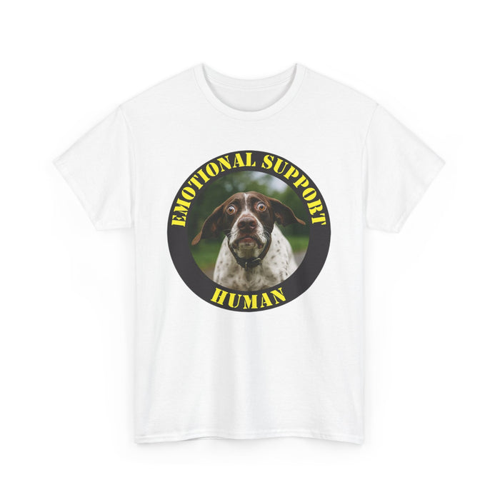 Emotional Support Human T-Shirt — Cute Dog Badge Tee