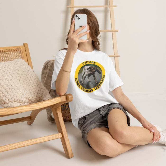 Caution: Canine Therapy In Progress T-Shirt – Dog Lover Graphic Tee