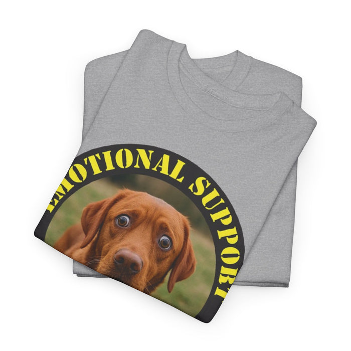 Emotional Support Human Tee – Funny Dog Photo Graphic T-Shirt