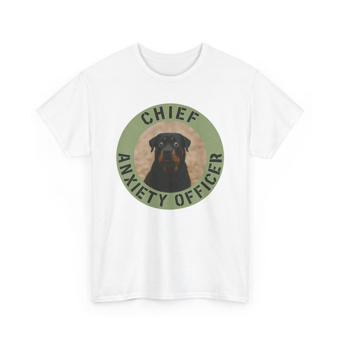 Chief Anxiety Officer Dog T-Shirt – Funny Rottweiler Pet Tee