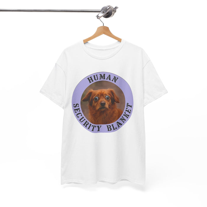 Dog "Human Security Blanket" Tee — Cute Rescue Pup Graphic T-Shirt