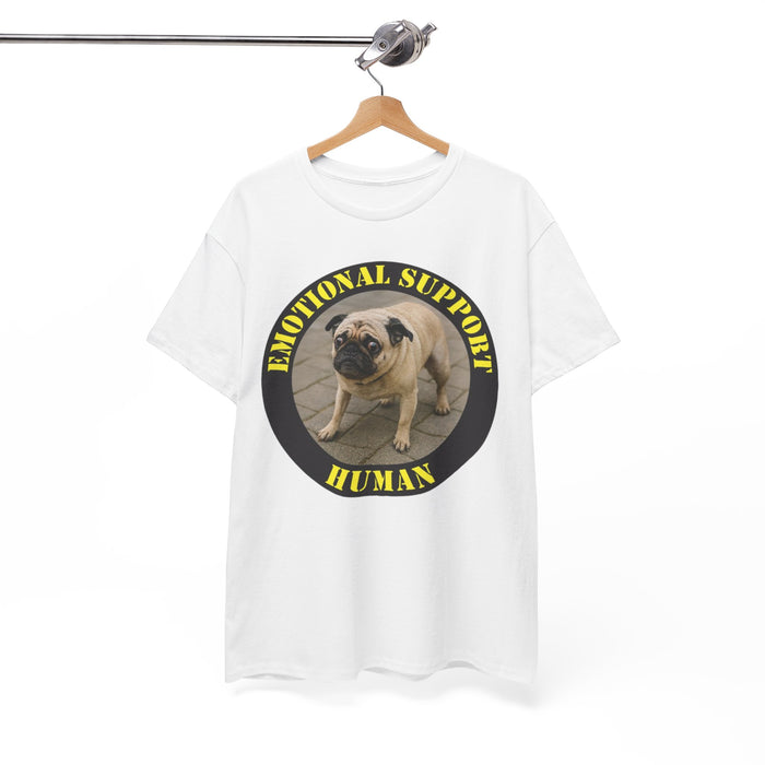 Emotional Support Human T-Shirt — Funny Pug Pet Lover Tee