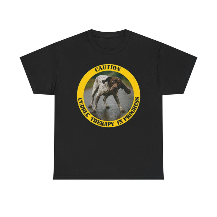 Dog Therapy Tee - "Caution: Canine Therapy in Progress" Graphic T-Shirt