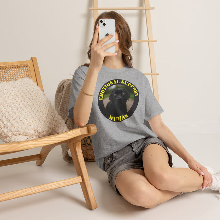 T-Shirt — “Emotional Support Human” Black Lab Graphic Tee