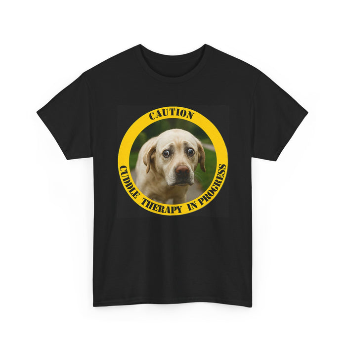 Caution: Cuddle Therapy in Progress Dog T‑Shirt
