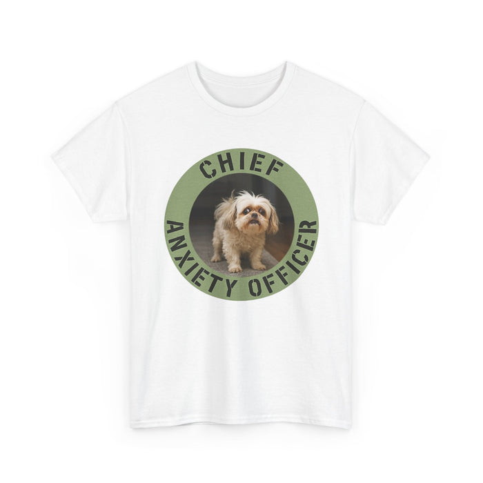 Chief Anxiety Officer T-Shirt — Cute Dog Humor Tee