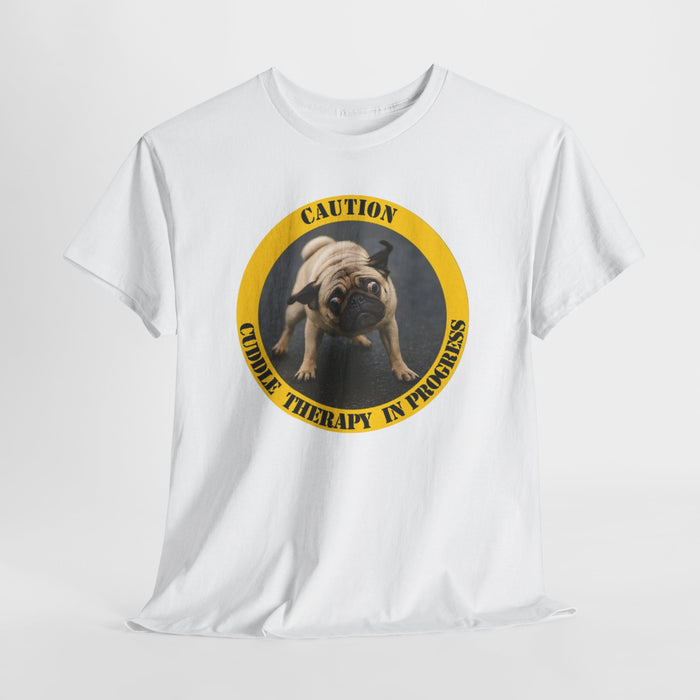 Pug Caution 'Cuddle Therapy in Progress' T-Shirt