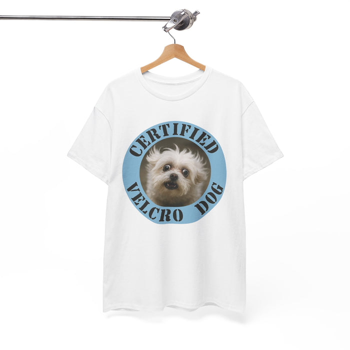 Certified Velcro Dog T‑Shirt — Funny Cute Small Dog Face Tee