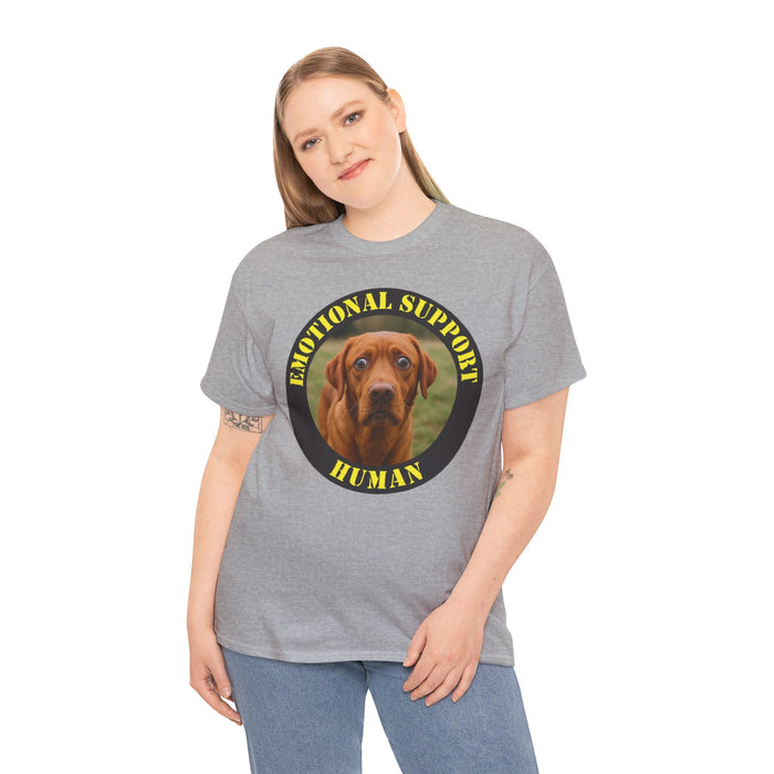 Emotional Support Human Tee – Funny Dog Photo Graphic T-Shirt