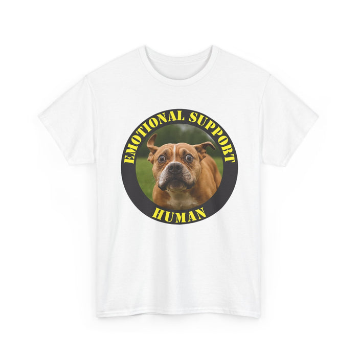 Emotional Support Human T-Shirt – Cute Dog Photo Tee